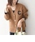 〈手洗い可能〉サガラ刺繍 セッケツ Vネック カーディガン◇