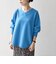 〈手洗い可能〉AQUA カシミヤ ミックス Vネック ラウンドヘム ルーズ ニット