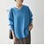 〈手洗い可能〉AQUA カシミヤ ミックス Vネック ラウンドヘム ルーズ ニット