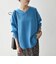 〈手洗い可能〉AQUA カシミヤ ミックス Vネック ラウンドヘム ルーズ ニット