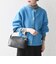 〈手洗い可能〉AQUA カシミヤ ミックス アゼ クルーネック 2way ニット カーディガン