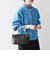 〈手洗い可能〉AQUA カシミヤ ミックス アゼ クルーネック 2way ニット カーディガン