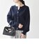 〈手洗い可能〉AQUA カシミヤ ミックス アゼ クルーネック 2way ニット カーディガン