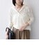 〈手洗い可能〉カットジャカード フーディー トップス