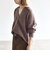 〈手洗い可能〉AQUA カシミヤ ミックス アゼ スキッパー ポロ ニット