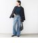 【WEB限定】〈手洗い可能〉モール リップル ボーダー 裾 ドロスト プルオーバー