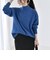 〈手洗い可能〉AQUA カシミヤ ミックス ハイネック スリット ニット