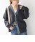 【WEB限定】〈手洗い可能〉デニム コンビ Vネック カーディガン◇