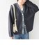 【WEB限定】〈手洗い可能〉デニム コンビ Vネック カーディガン◇