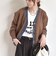 【WEB限定】〈手洗い可能〉デニム コンビ Vネック カーディガン◇