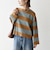 〈洗濯機可能〉ワイド ボーダー ボートネック TEE