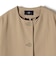〈手洗い可能〉ツイル ノーカラー メタル ボタン コート