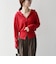 《予約》【WEB限定】〈手洗い可能〉サムホール ハイネック ボタン ニット カーディガン