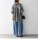 《予約》〈洗濯機可能〉ウールライク オープンカラー タック シャツ ブラウス［NAVY BLUE］