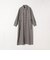 《予約》〈洗濯機可能〉ウールライク ポケット フレア ロング ワンピース［NAVY BLUE］
