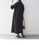 《予約》〈洗濯機可能〉ウールライク ポケット フレア ロング ワンピース［NAVY BLUE］