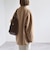 《予約》PURE WOOL ボトルネック コクーン ジップ ミディ コート