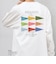 SNOOPY コラボ ヴィンテージライク ペナント グラフィック プリント Tシャツ(ロンT)◆