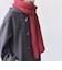 ウール混 リブ編み ニット ビッグ マフラー◆