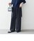 《予約》〈洗濯機可能〉レース レイヤード サテン ワイド パンツ