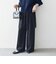 《予約》〈洗濯機可能〉レース レイヤード サテン ワイド パンツ