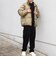 〈撥水/防風〉PERTEX(R) × PRIMALOFT(R) スタンドカラー ショート 中綿 ジャケット◆