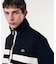 アシンメトリーボーダーハイネック ドローストリング 鹿の子地 トラックジャケット