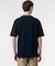 配色リブニットインディゴ鹿の子 半袖Tシャツ