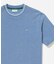 配色リブニットインディゴ鹿の子 半袖Tシャツ