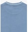 配色リブニットインディゴ鹿の子 半袖Tシャツ