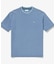 配色リブニットインディゴ鹿の子 半袖Tシャツ