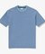 配色リブニットインディゴ鹿の子 半袖Tシャツ