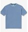 配色リブニットインディゴ鹿の子 半袖Tシャツ