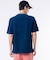 配色リブニットインディゴ鹿の子 半袖Tシャツ