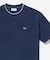 配色リブニットインディゴ鹿の子 半袖Tシャツ