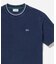 配色リブニットインディゴ鹿の子 半袖Tシャツ