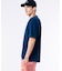 配色リブニットインディゴ鹿の子 半袖Tシャツ
