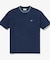 配色リブニットインディゴ鹿の子 半袖Tシャツ
