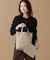 ANNAリバーシブル縦型 2WAY トートバッグ / クラッチバッグ付き