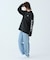 ヘビーウェイト スリーブプリント ロングリブスリーブTシャツ