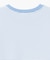 ラウンドヘム 配色リブカラー ワッフルボーダーロングスリーブTシャツ