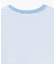 ラウンドヘム 配色リブカラー ワッフルボーダーロングスリーブTシャツ