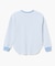 ラウンドヘム 配色リブカラー ワッフルボーダーロングスリーブTシャツ
