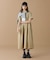 ティアード切り替え コットンドレス マキシ丈 ワンピース