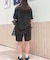 L.12.12アレンジ ガゼット付き鹿の子地 半袖Tシャツ