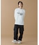 【オンライン限定】LACOSTE 鹿の子オーバーサイズプリント ロングスリーブTシャツ