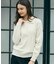 3Dニッティングハーフボタンハイネック ウールニットポロセーター