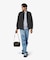 ウールブレンドメルトン スタンドカラーシャツブルゾン