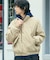 撥水 防風 パデッド ボリュームテクニカルナイロンブルゾン
