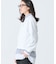 クロップド丈 バルーンスリーブ ギャザー ロングスリーブTシャツ
